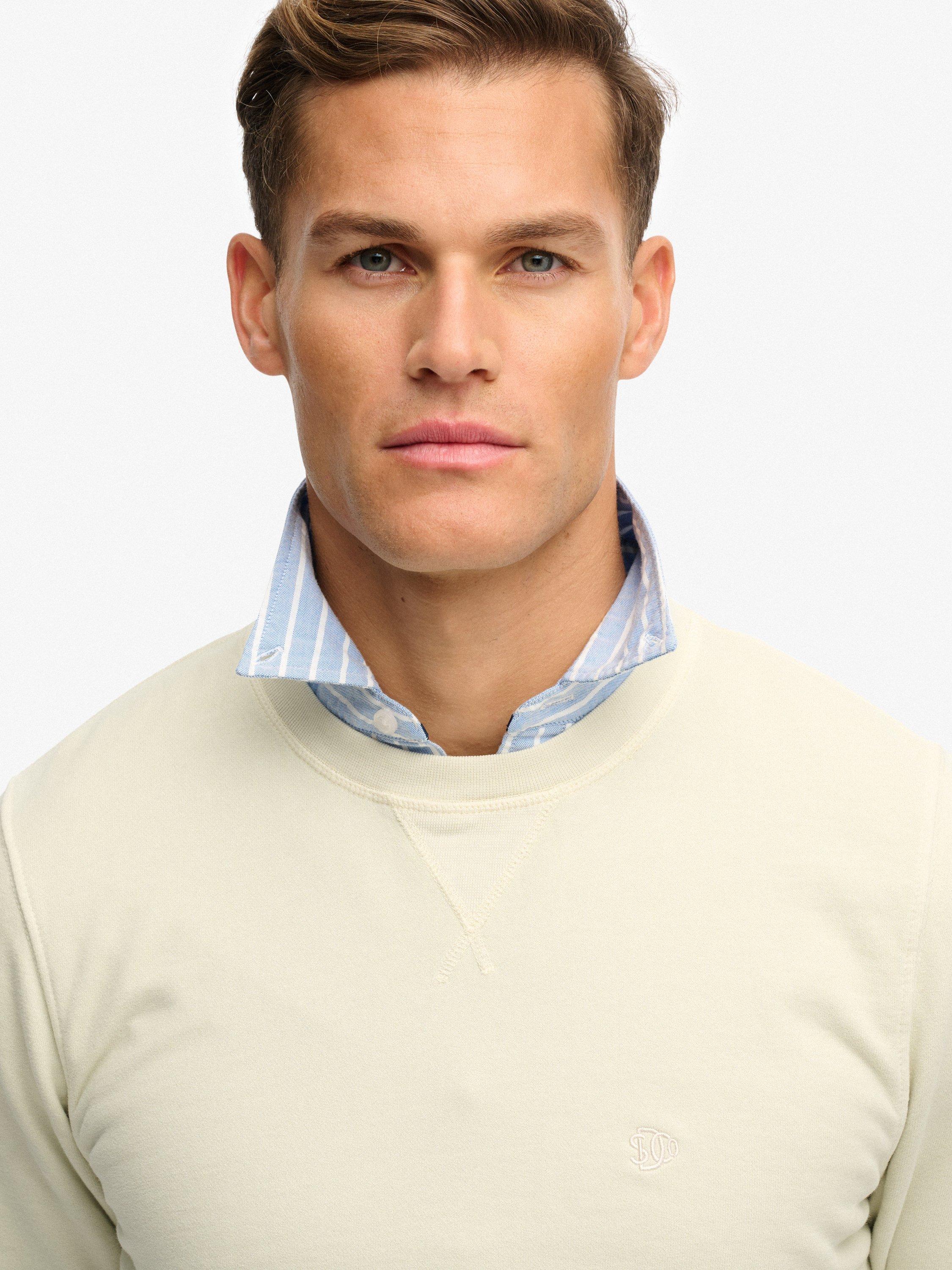 Product image 5 of 5, which shows Superdry Pure Cotton Classic Essential Sweatshirt, Silver Birch, L