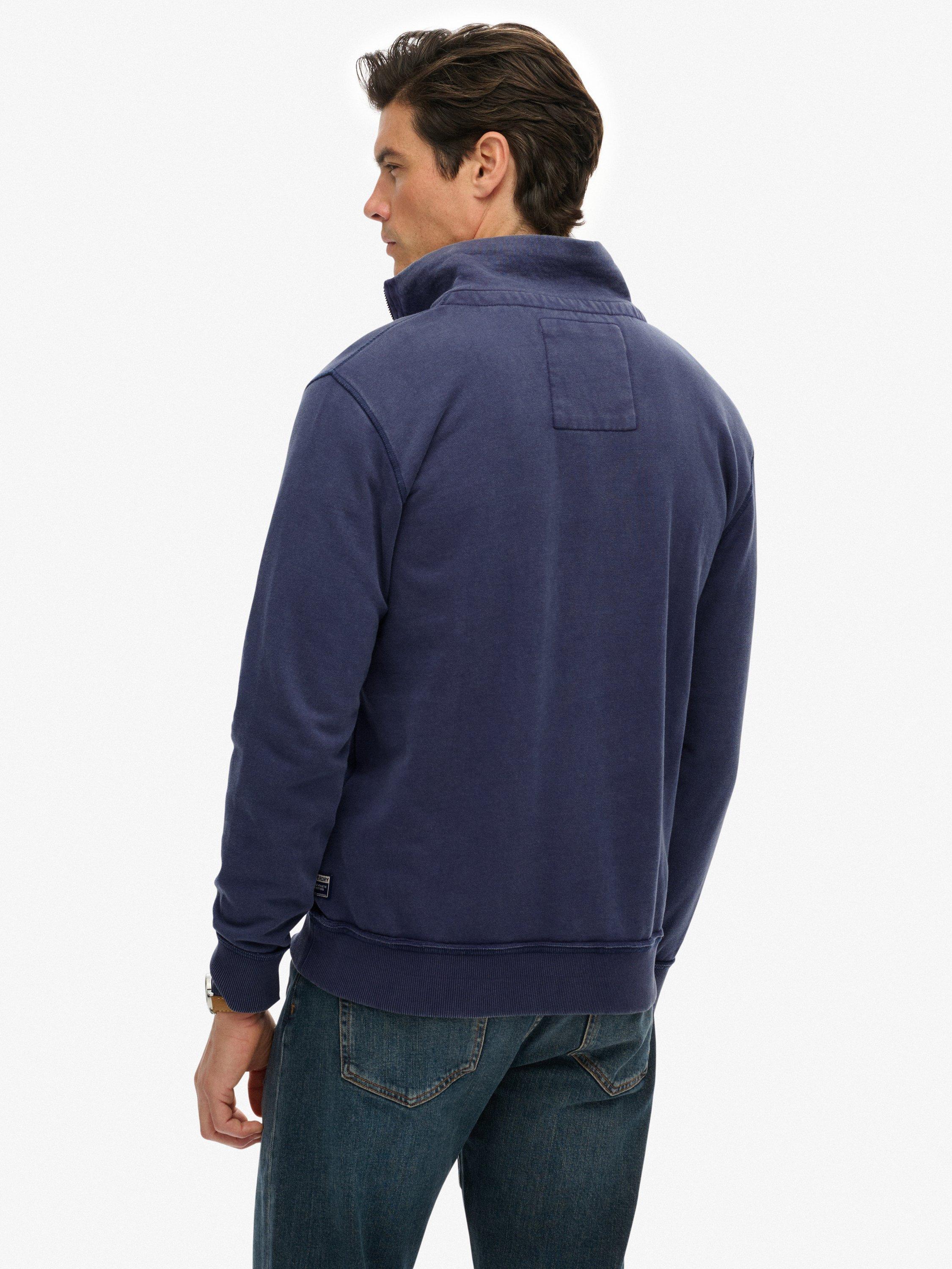 Product image 2 of 5, which shows Superdry Vintage Athletic Half-Zip Jumper, Lauren Navy, S