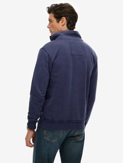 Superdry Vintage Athletic Half-Zip Jumper, Lauren Navy - view 2, Lauren Navy
