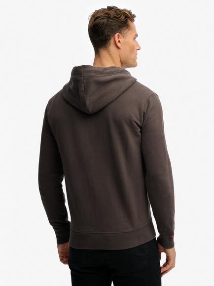 Superdry Cotton Blend Essential Logo Zip Hoodie - view 2, Carbon Black