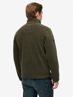 Superdry Estate Half Zip Fleece, Olive Green - view 2, Olive Green