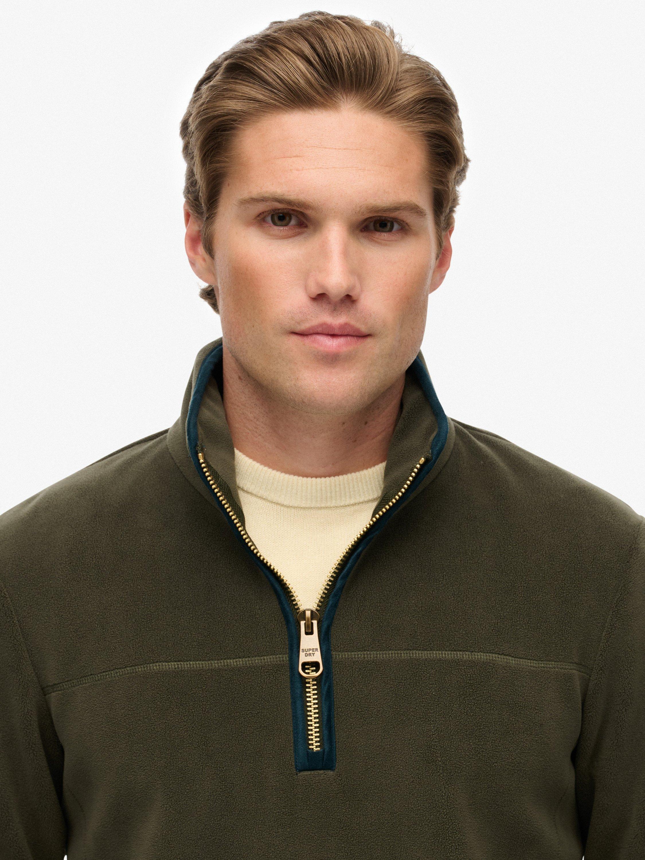 Product image 3 of 4, which shows Superdry Estate Half Zip Fleece, Olive Green, XXXL
