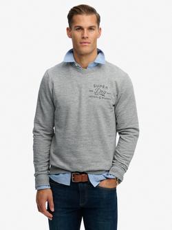 Superdry Cutters & Makers Relaxed Sweatshirt, Athletic Grey Marl, Athletic Grey Marl