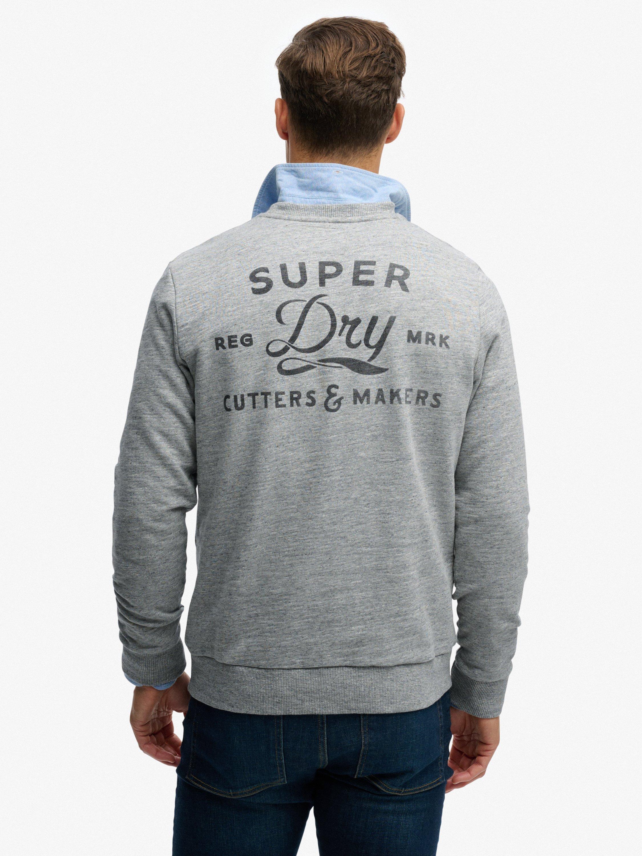 Product image 2 of 6, which shows Superdry Cutters & Makers Relaxed Sweatshirt, Athletic Grey Marl, XXXL