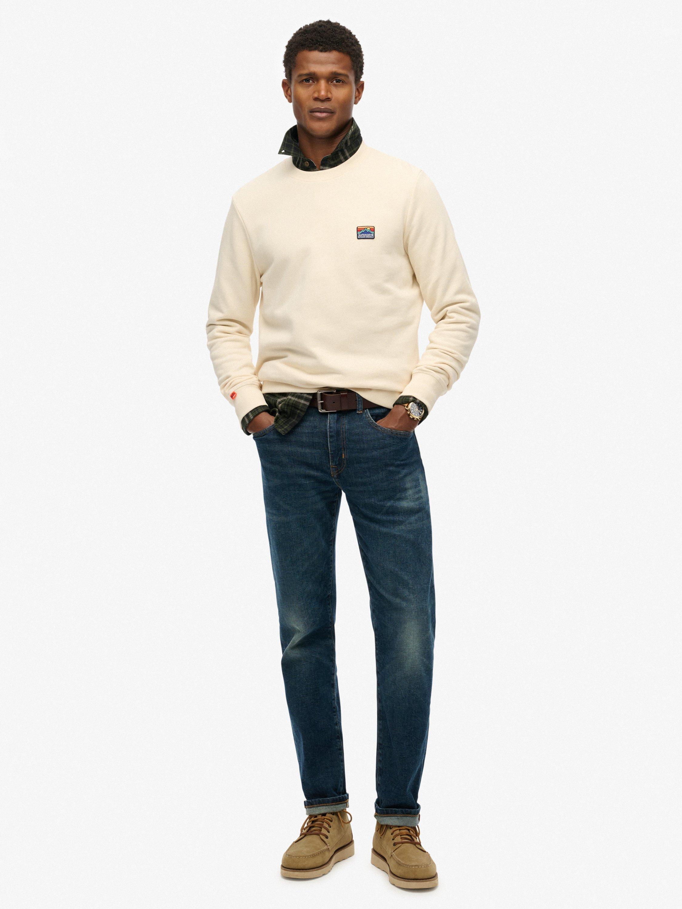 Product image 3 of 5, which shows Superdry Great Outdoors Embroidered Sweatshirt, Oatmeal Beige, XXL
