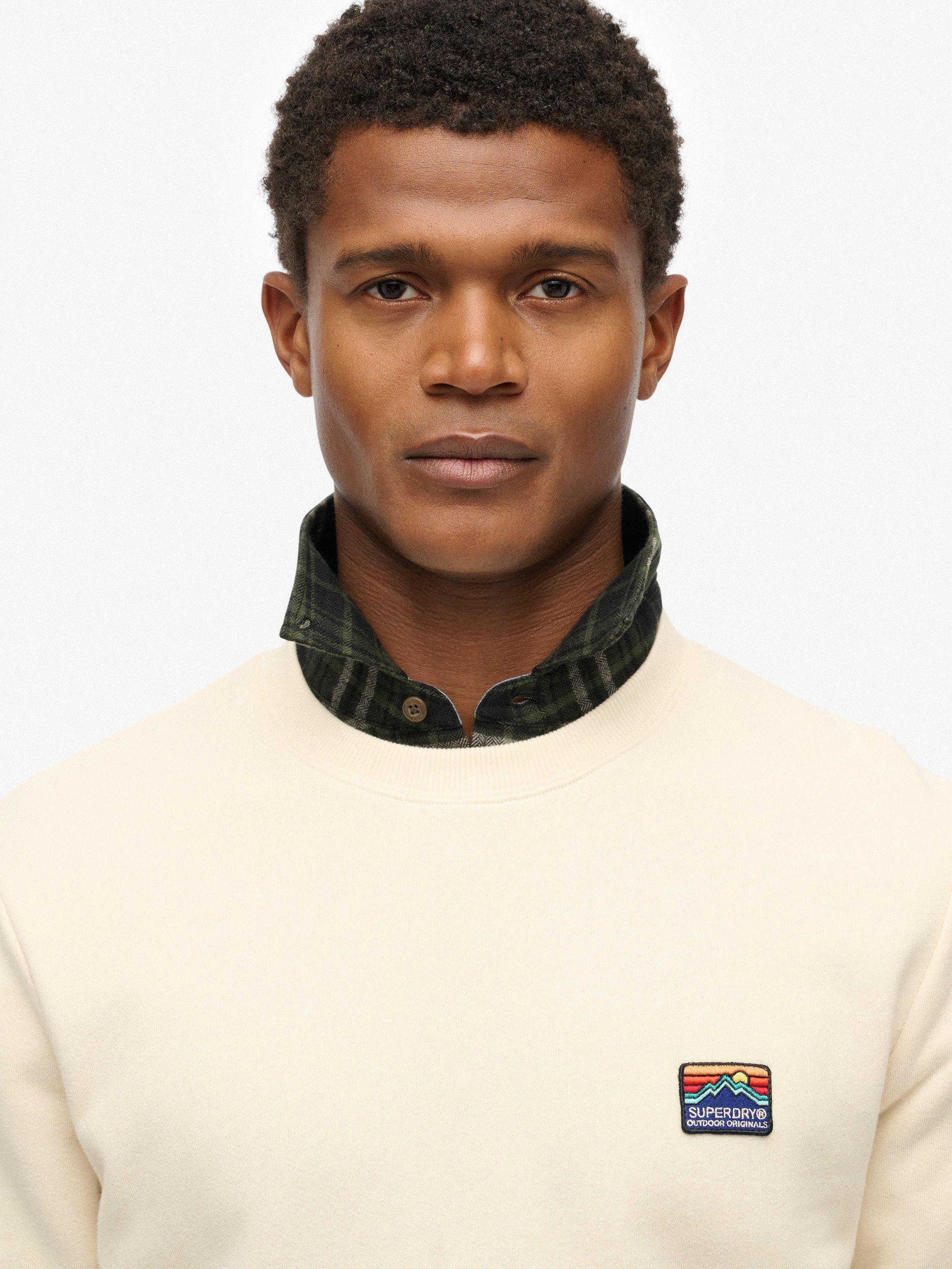 Product image 4 of 5, which shows Superdry Great Outdoors Embroidered Sweatshirt, Oatmeal Beige, XXL