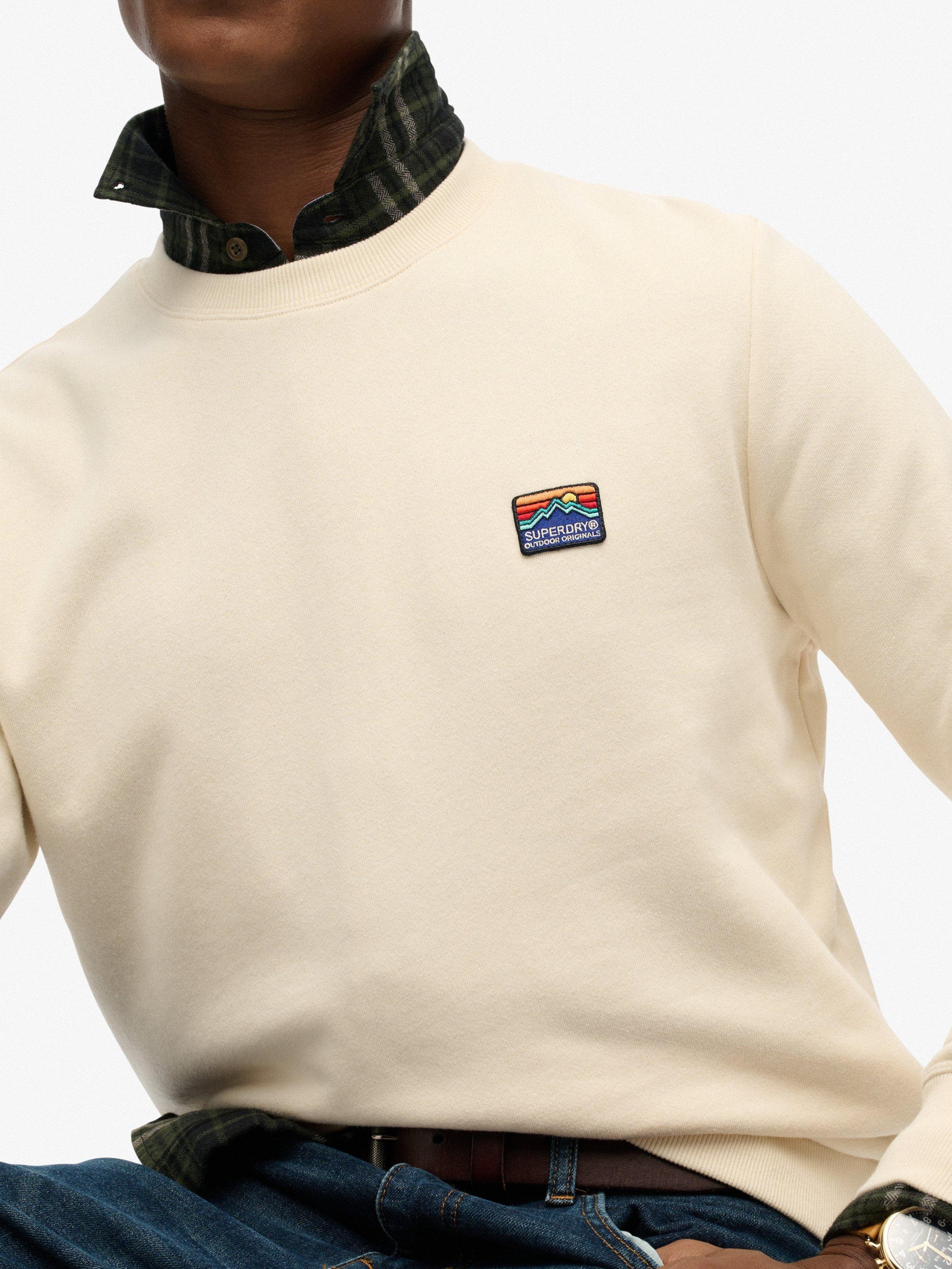 Product image 5 of 5, which shows Superdry Great Outdoors Embroidered Sweatshirt, Oatmeal Beige, XXL