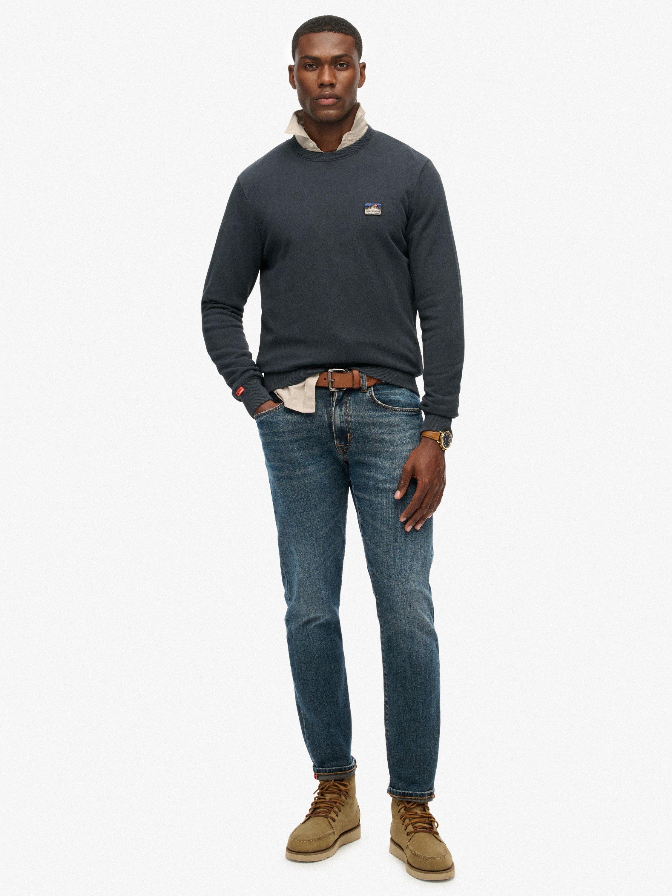 Product image 3 of 5, which shows Superdry Great Outdoors Embroidered Sweatshirt, Eclipse Navy, S