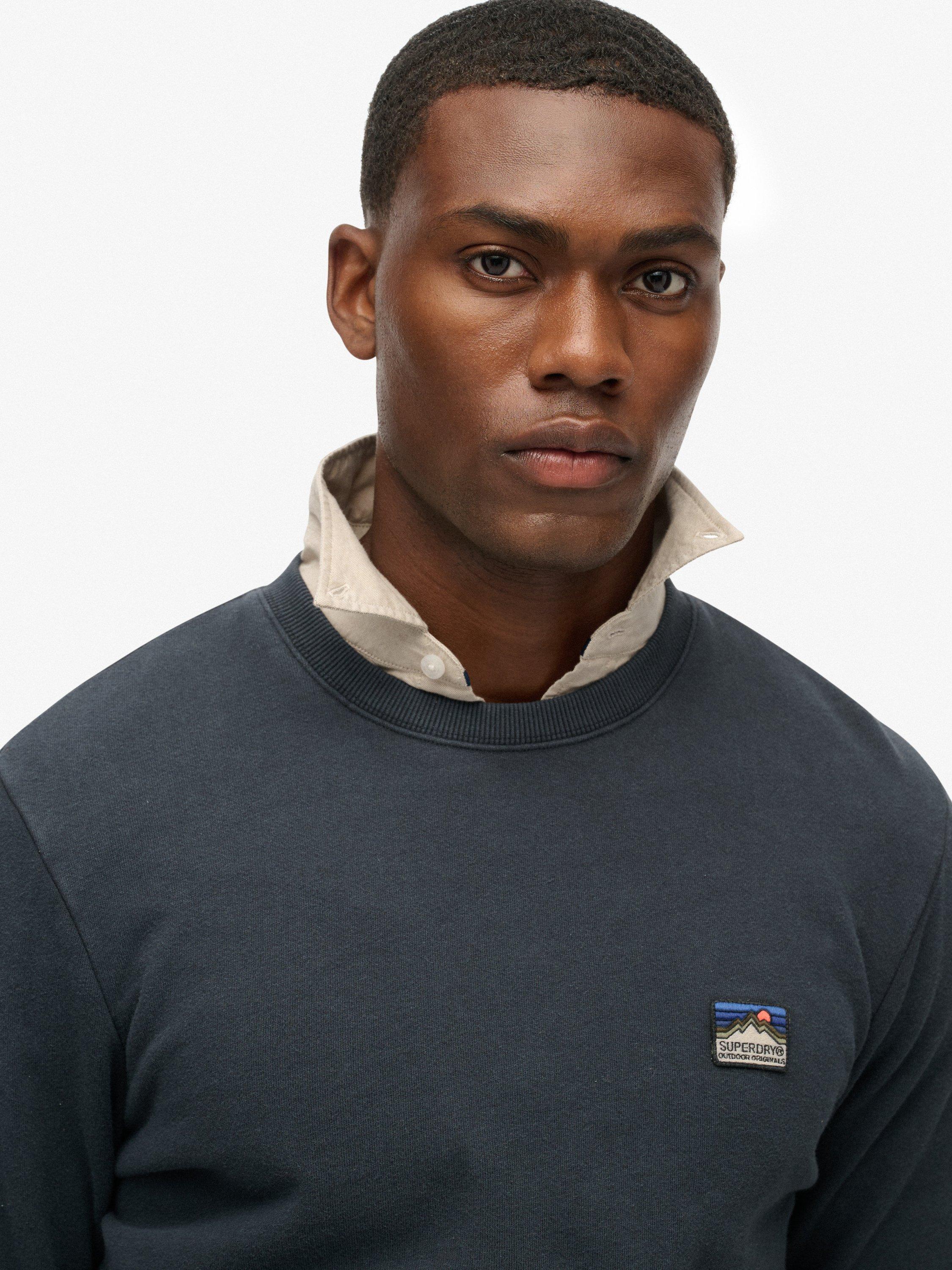 Product image 4 of 5, which shows Superdry Great Outdoors Embroidered Sweatshirt, Eclipse Navy, S
