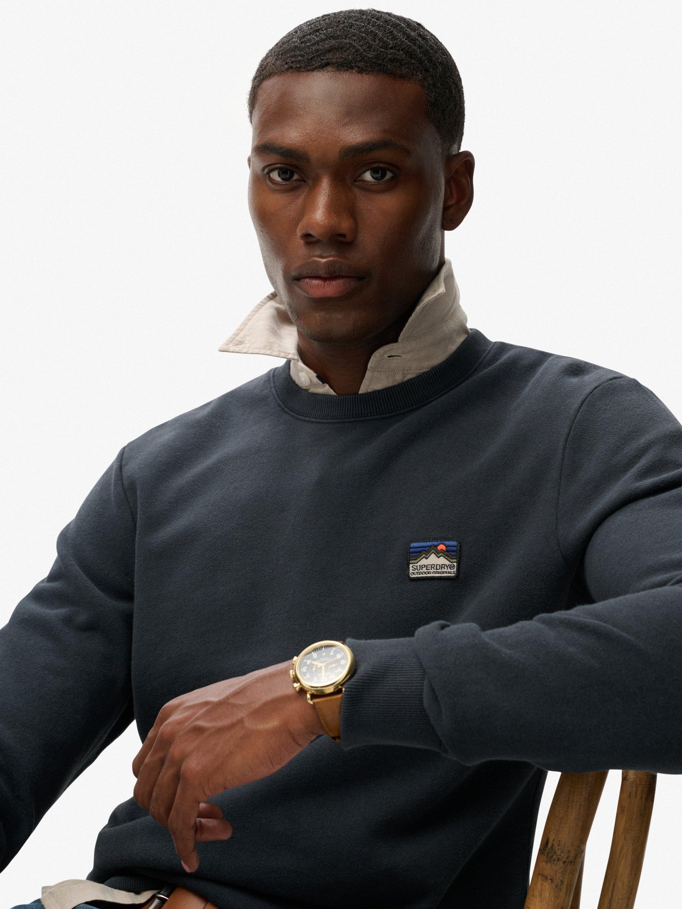 Product image 5 of 5, which shows Superdry Great Outdoors Embroidered Sweatshirt, Eclipse Navy, S