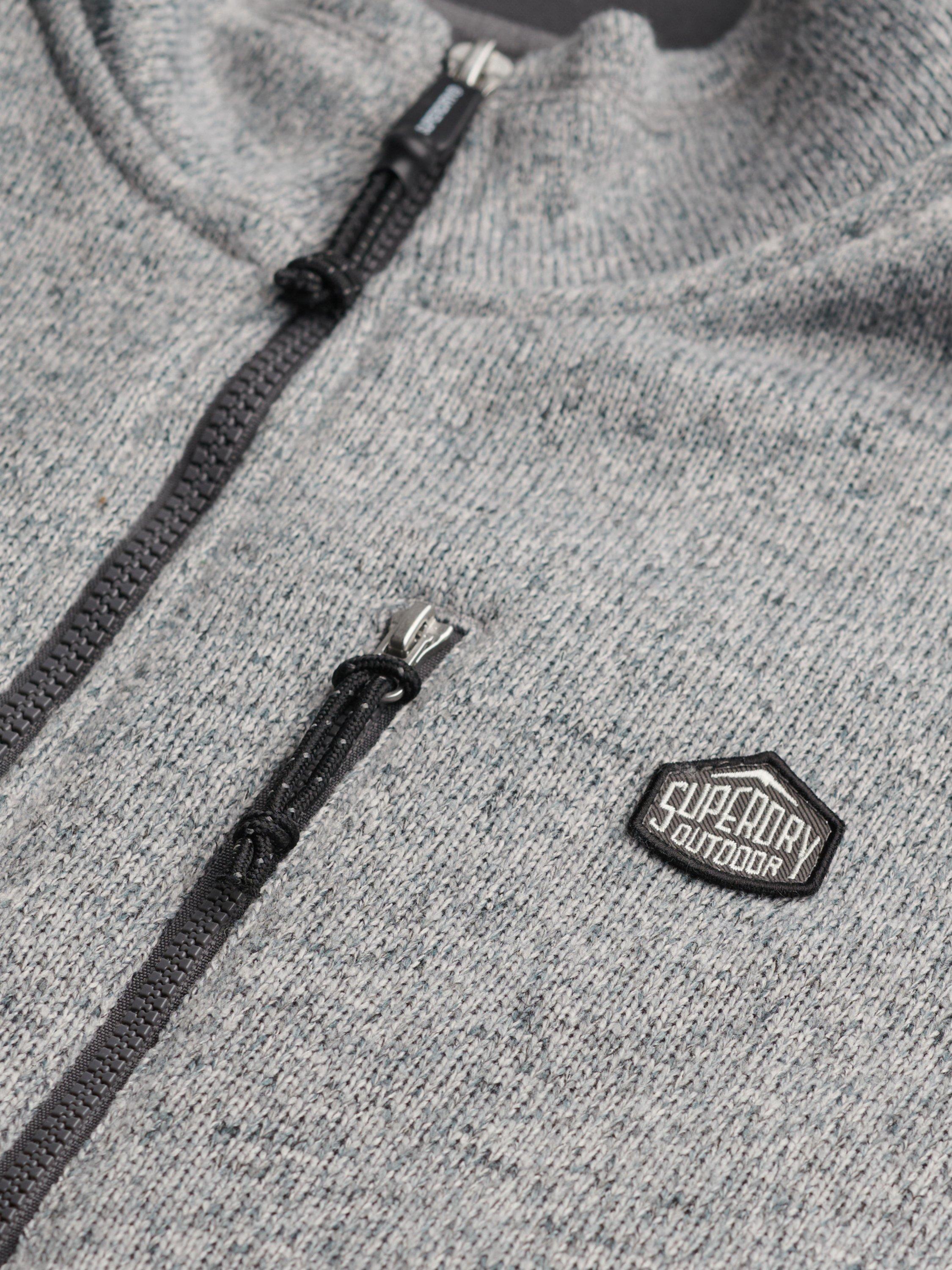 Product image 6 of 7, which shows Superdry Storm Fleece Half Zip Jumper, Light Grey Grit, XXL