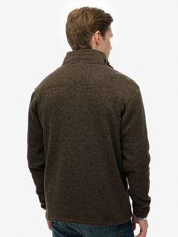 Superdry Storm Fleece Half Zip Jumper, Olive Green Grit - view 2, Olive Green Grit