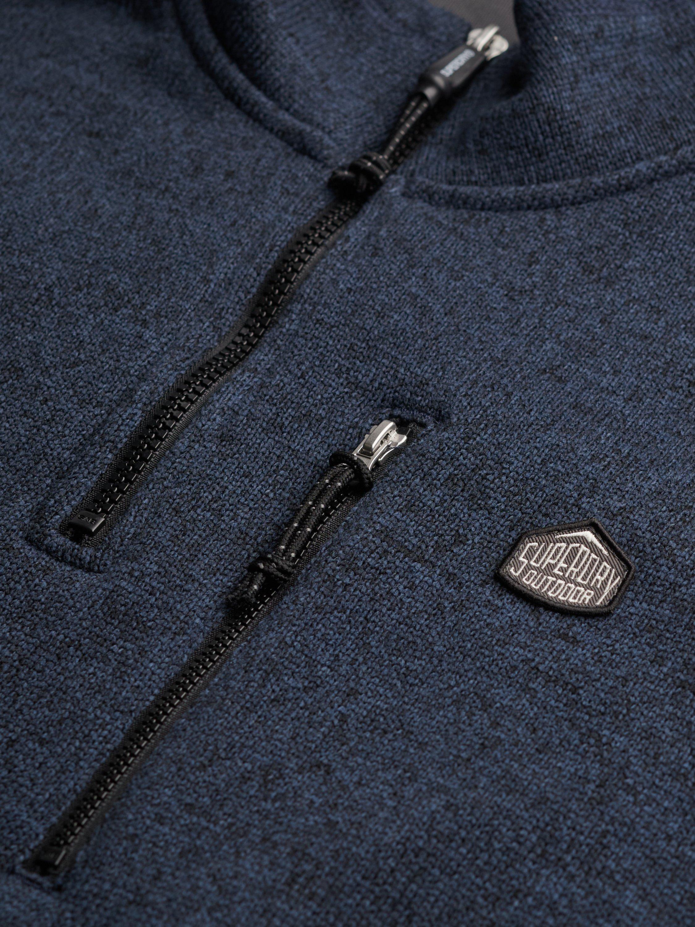 Product image 6 of 6, which shows Superdry Storm Fleece Half Zip Jumper, Navy Grit, S