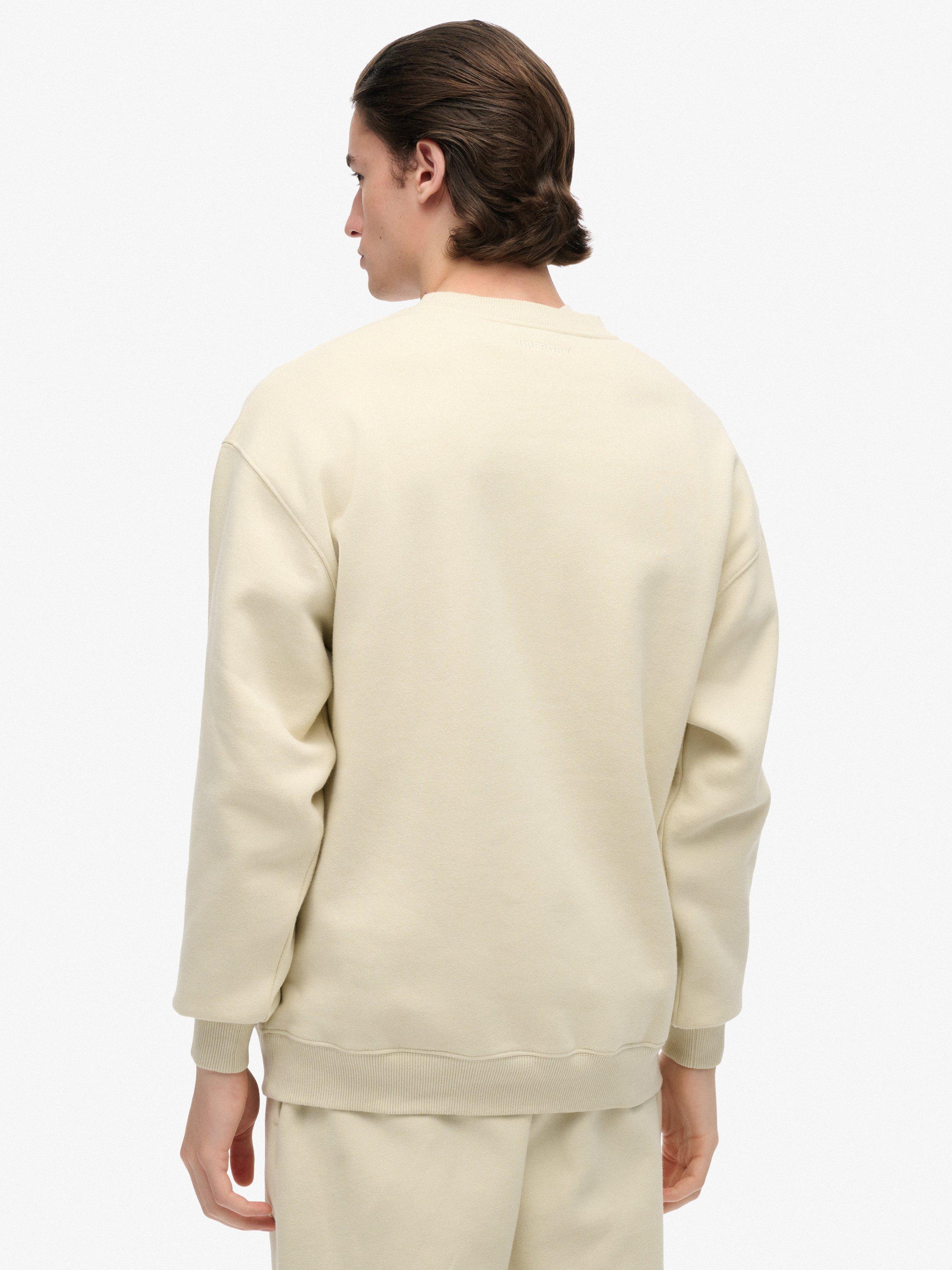 Product image 2 of 6, which shows Superdry Blank Oversized Crew Neck Cotton Sweatshirt, Light Grey, XL
