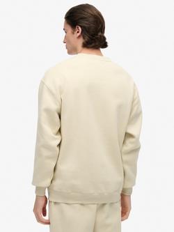 Superdry Blank Oversized Crew Neck Cotton Sweatshirt - view 2, Light Grey