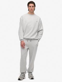 Superdry Blank Oversized Crew Sweatshirt, Cadet Grey Marl, Cadet Grey Marl
