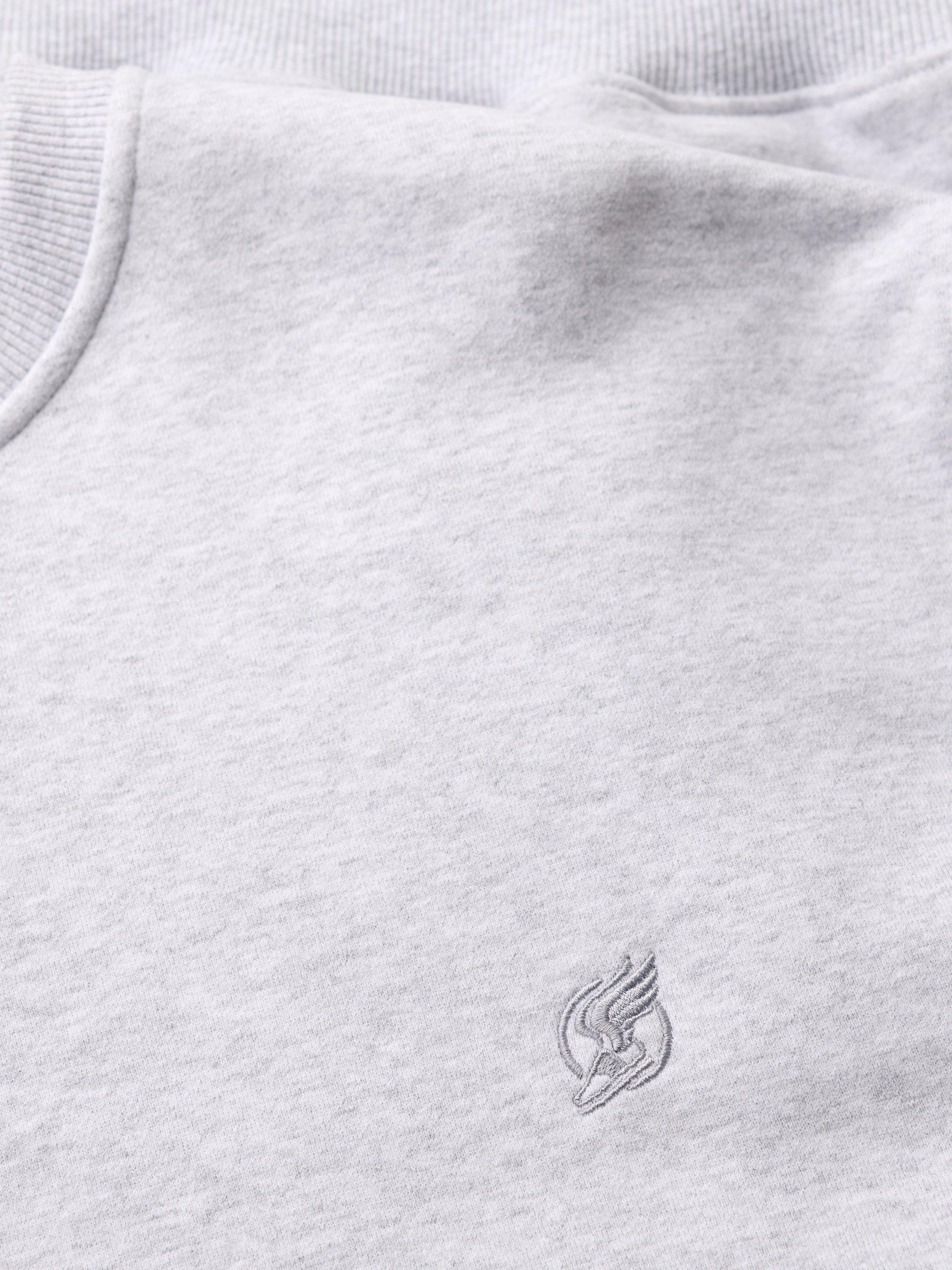 Product image 5 of 5, which shows Superdry Blank Oversized Crew Sweatshirt, Cadet Grey Marl, M