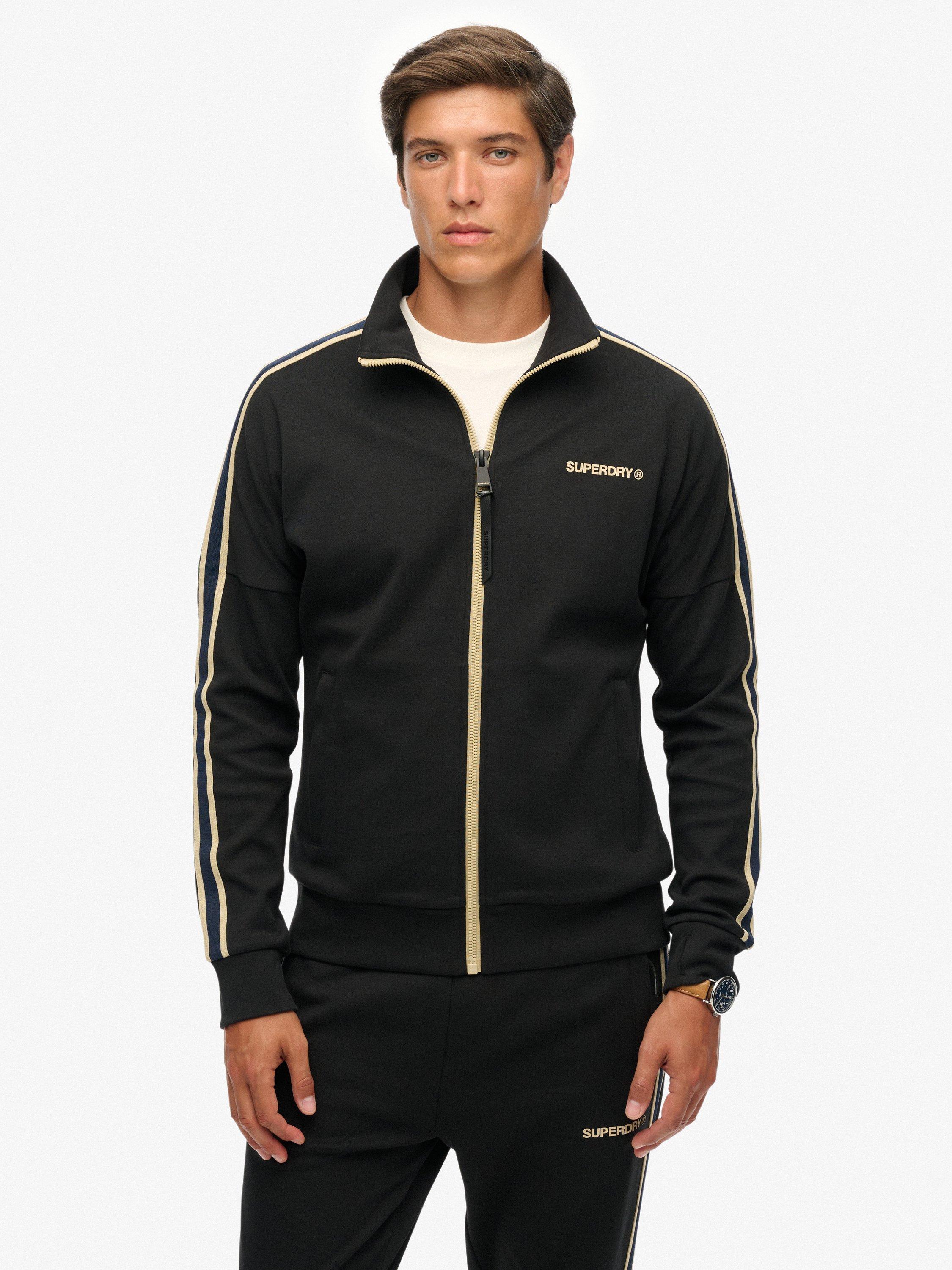 Product image 1 of 5, which shows Superdry Tech Cult Loose Track Top, Black, XXL