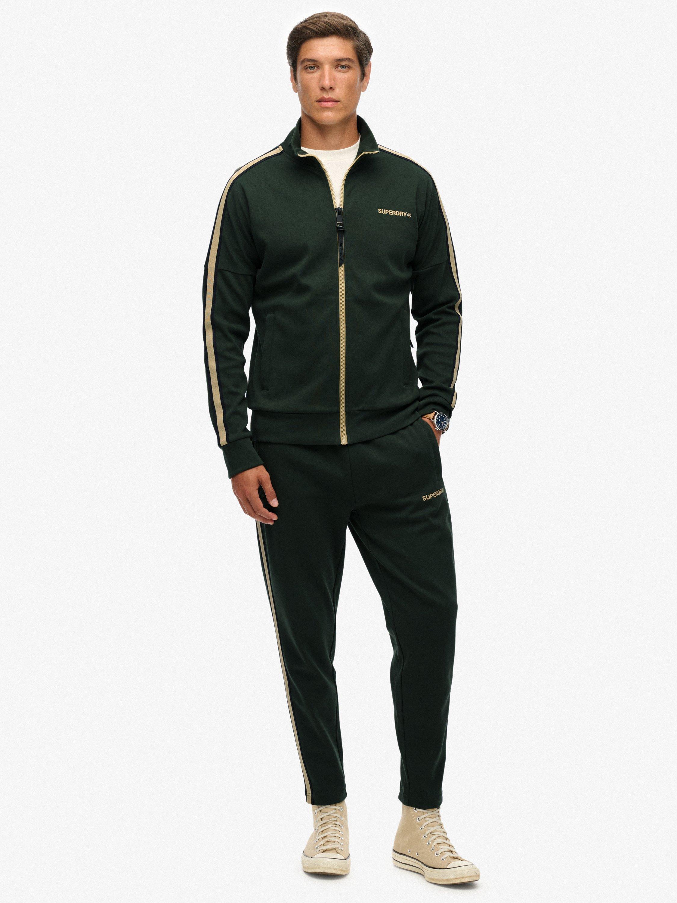 Product image 3 of 6, which shows Superdry Tech Cult Loose Track Top, Deep Forest Green, S