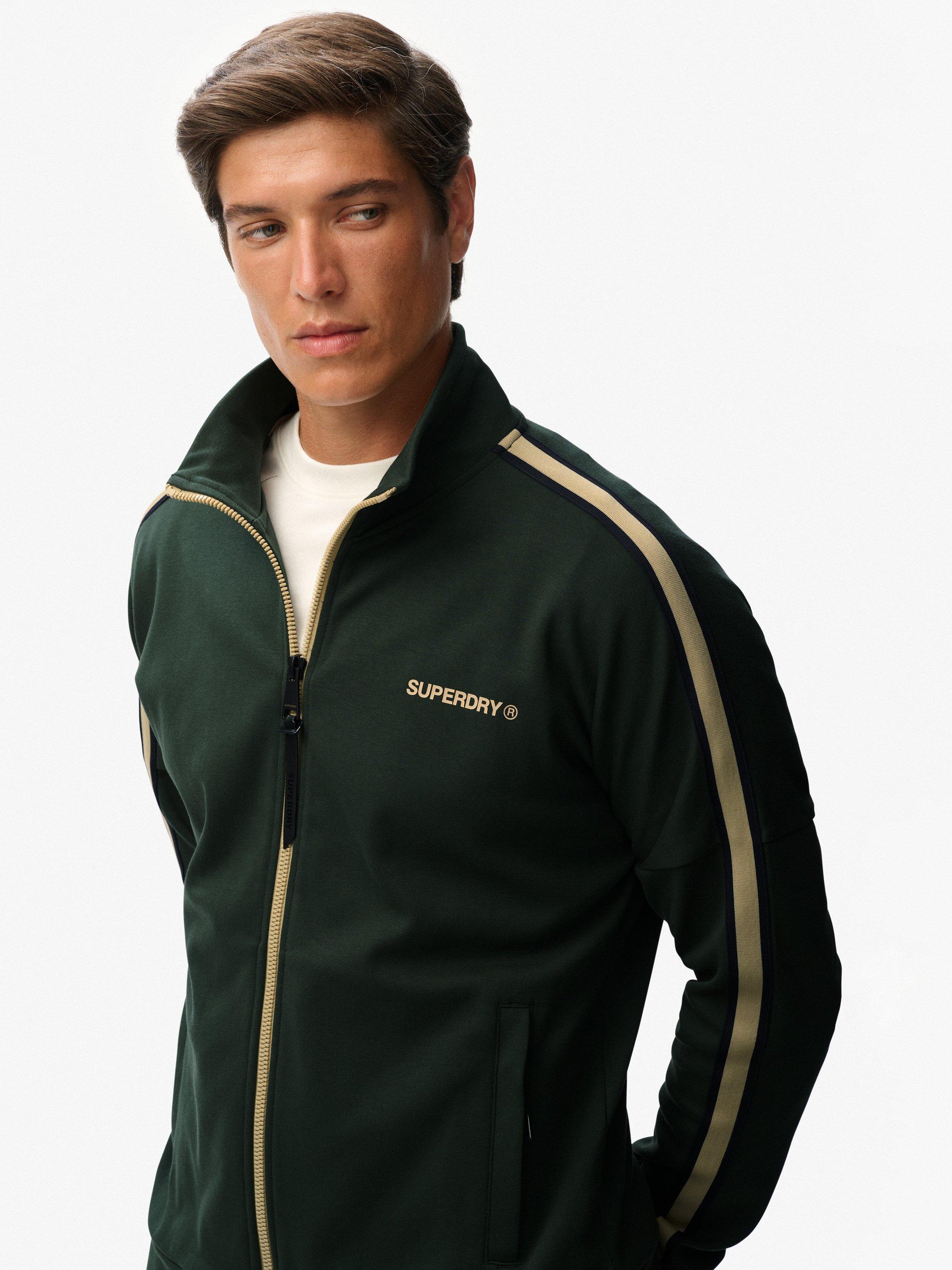 Product image 4 of 6, which shows Superdry Tech Cult Loose Track Top, Deep Forest Green, S