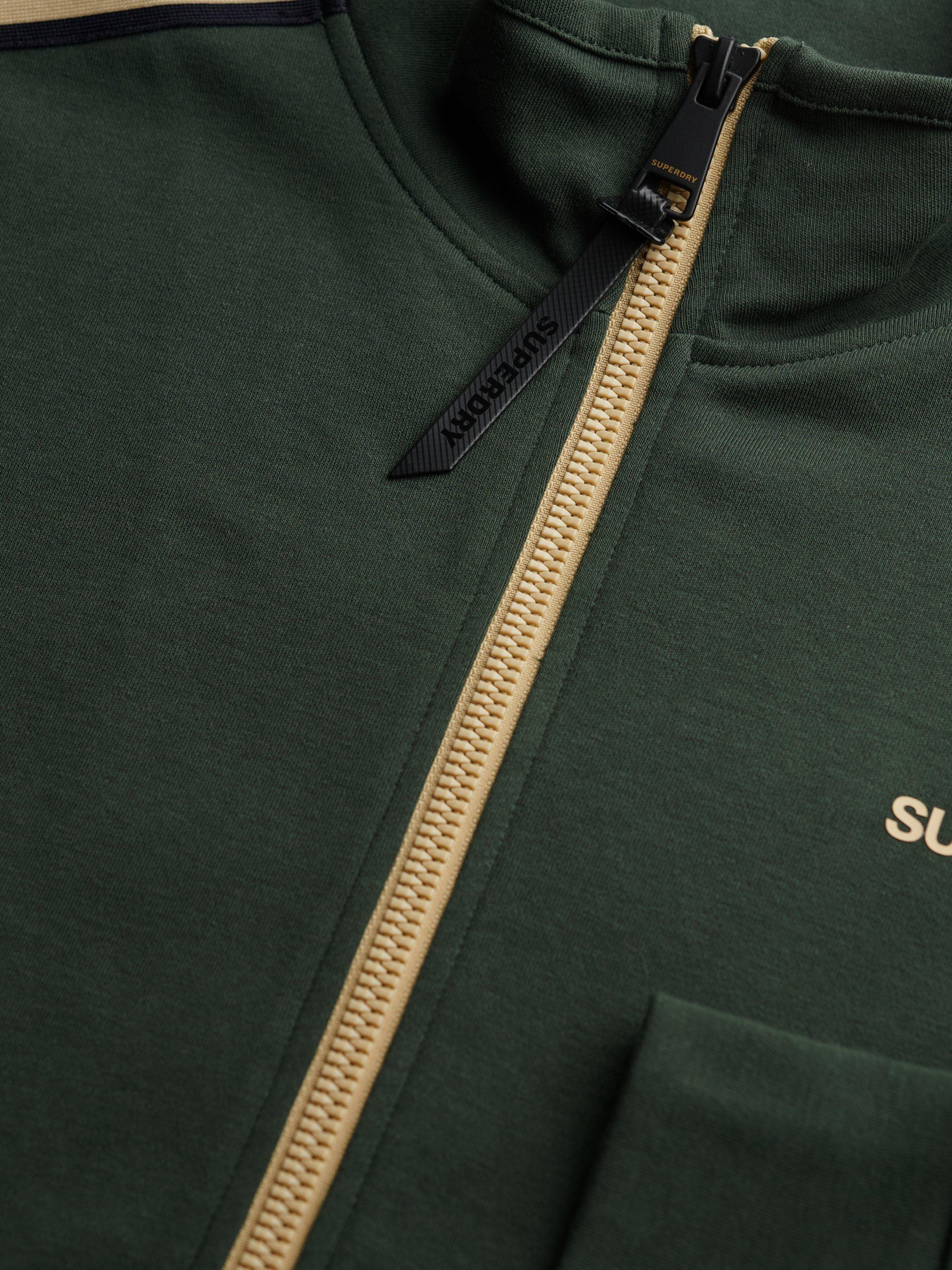Product image 6 of 6, which shows Superdry Tech Cult Loose Track Top, Deep Forest Green, S