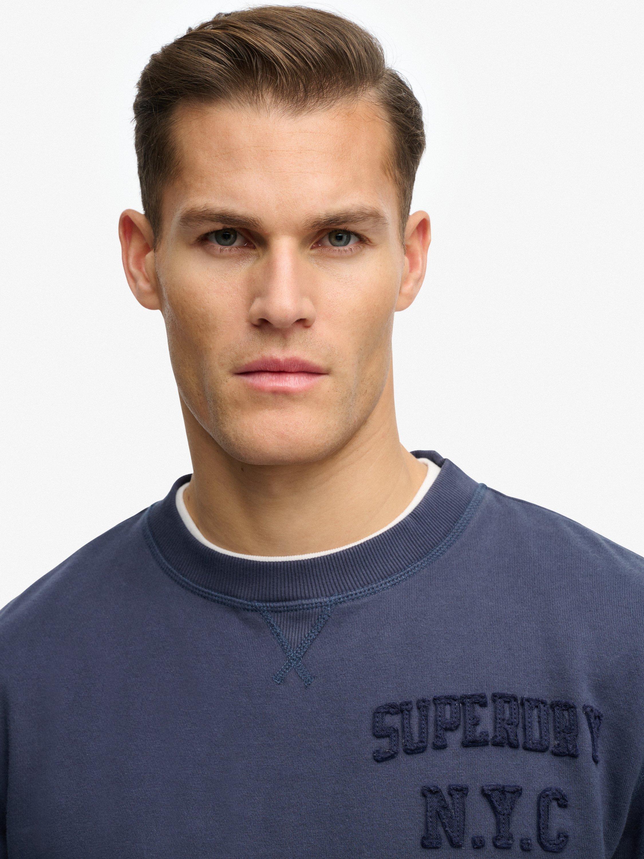 Sweat à capuche Logo Vintage en relief - pour Homme
