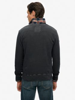 Superdry Athletic Embossed Cotton Sweatshirt - view 2, Jet Black