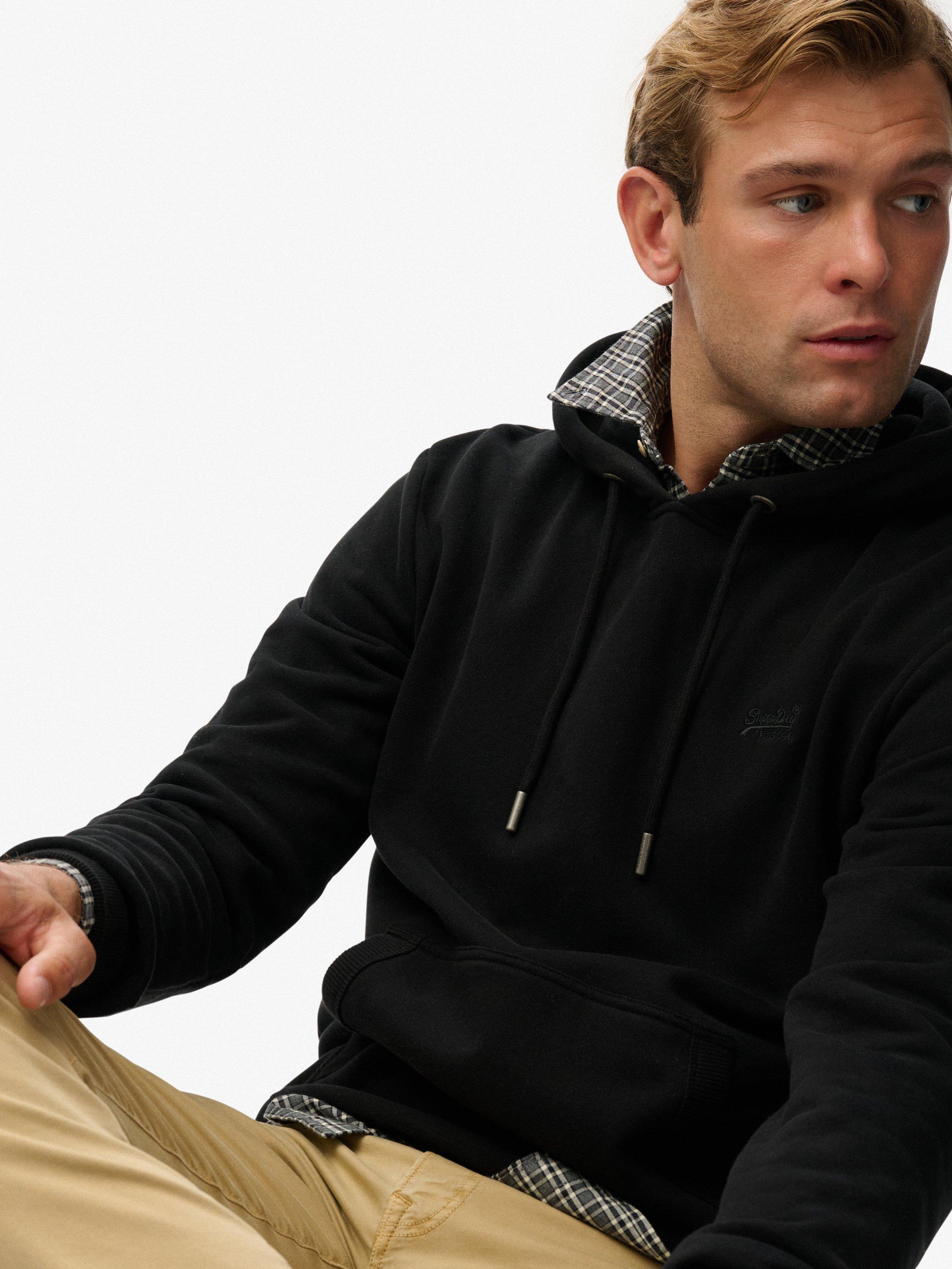 Product image 5 of 5, which shows Superdry Cotton Blend Essential Logo Hoodie, Black, XXL