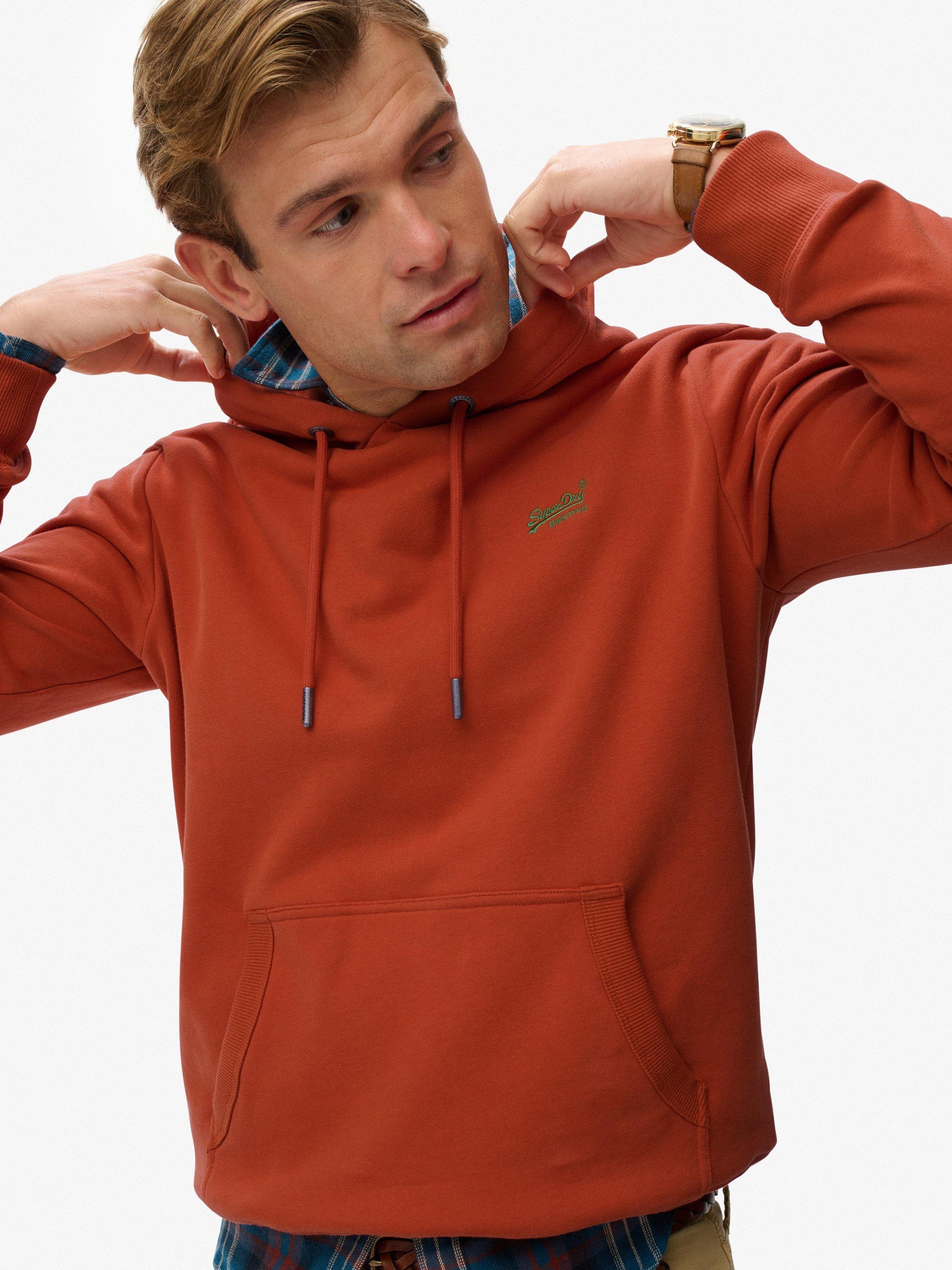 Product image 4 of 6, which shows Superdry Cotton Blend Essential Logo Hoodie, Autumn Glaze Brown, XXXL