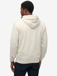 Superdry Cotton Blend Essential Logo Hoodie, Straw Grey Marl