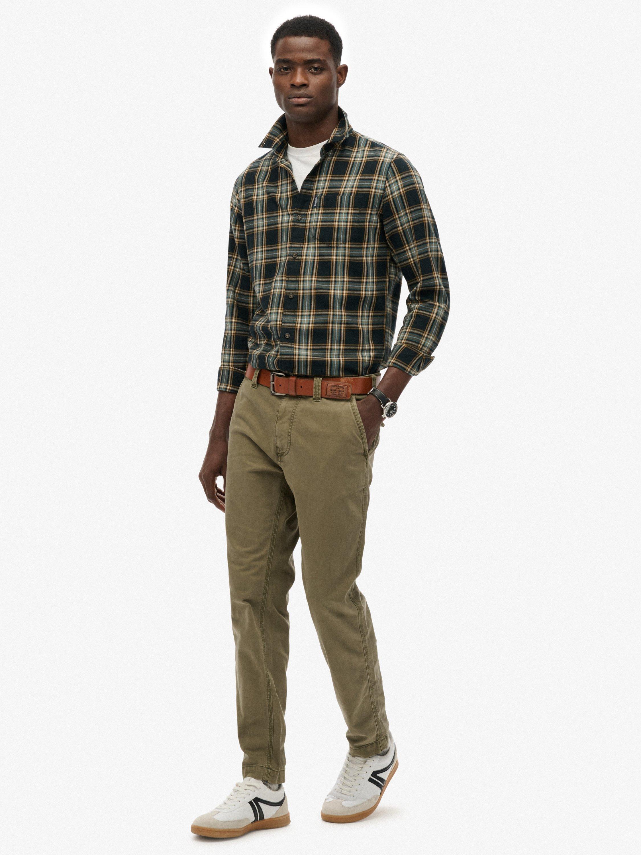 Product image 3 of 7, which shows Superdry Premium Chinos, Chive Green, 34/32