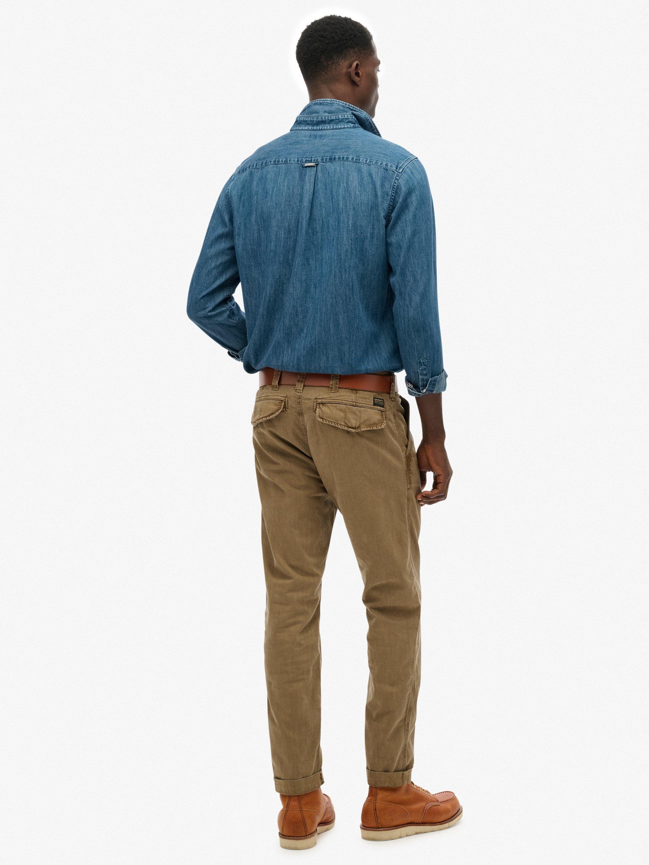 Product image 2 of 7, which shows Superdry Premium Chinos, Tan Khaki, 28/32