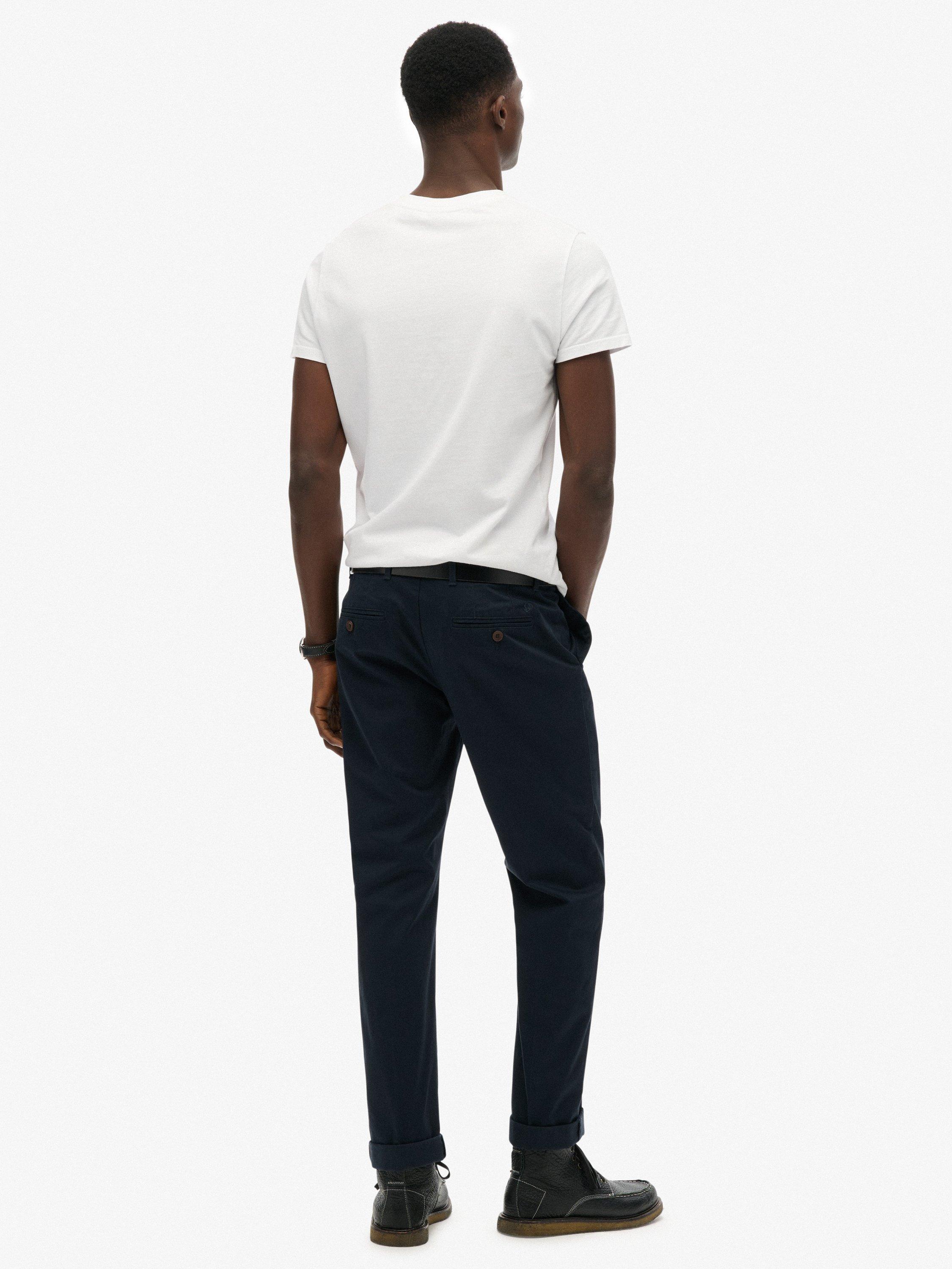 Product image 2 of 7, which shows Superdry Straight Fit Chinos, Eclipse Navy, W36/L34