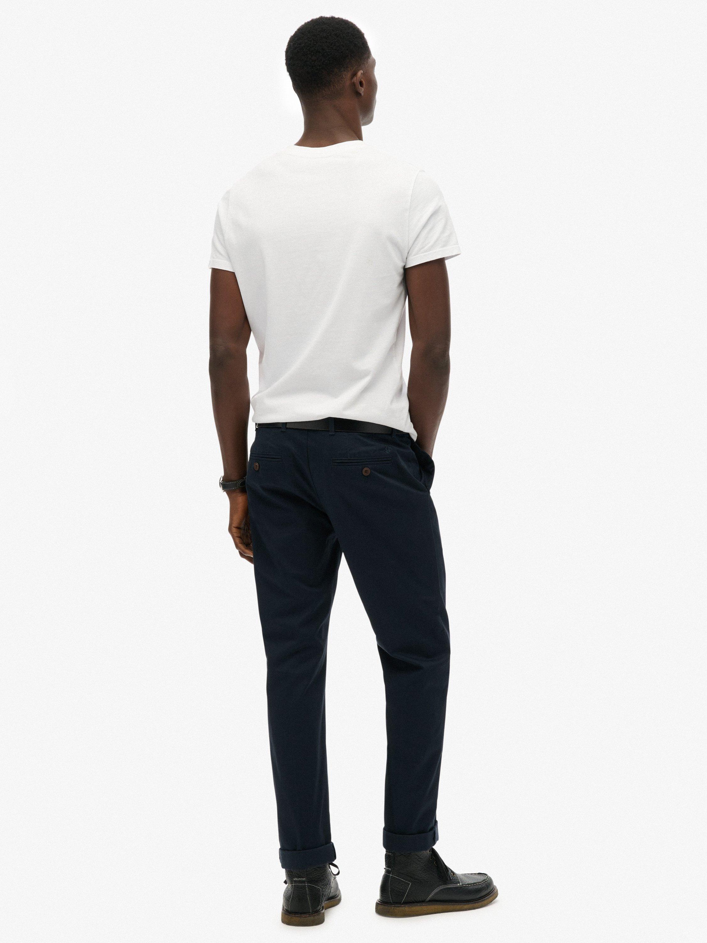 Product image 3 of 7, which shows Superdry Straight Fit Chinos, Eclipse Navy, W36/L34