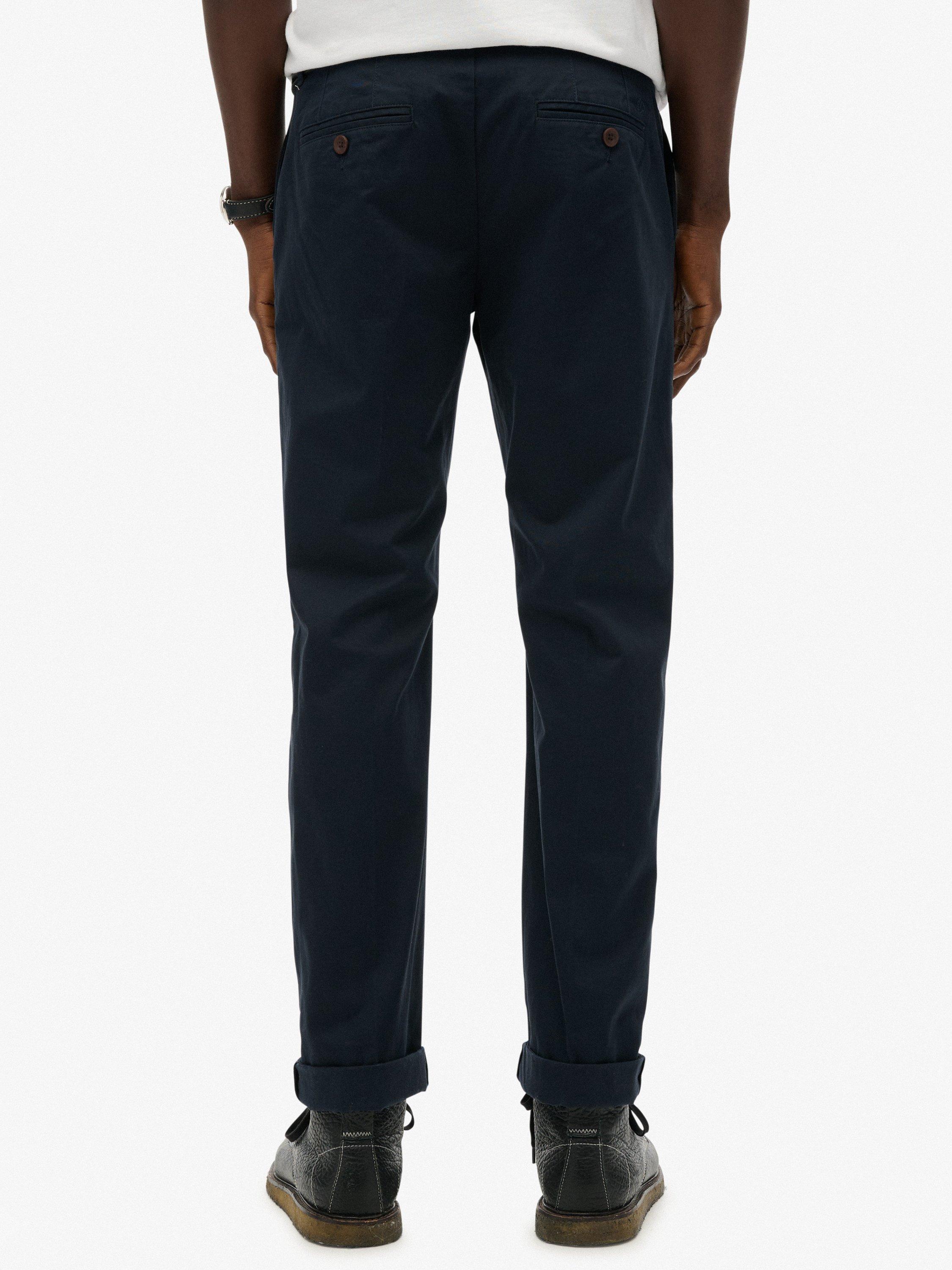 Product image 5 of 7, which shows Superdry Straight Fit Chinos, Eclipse Navy, W36/L34