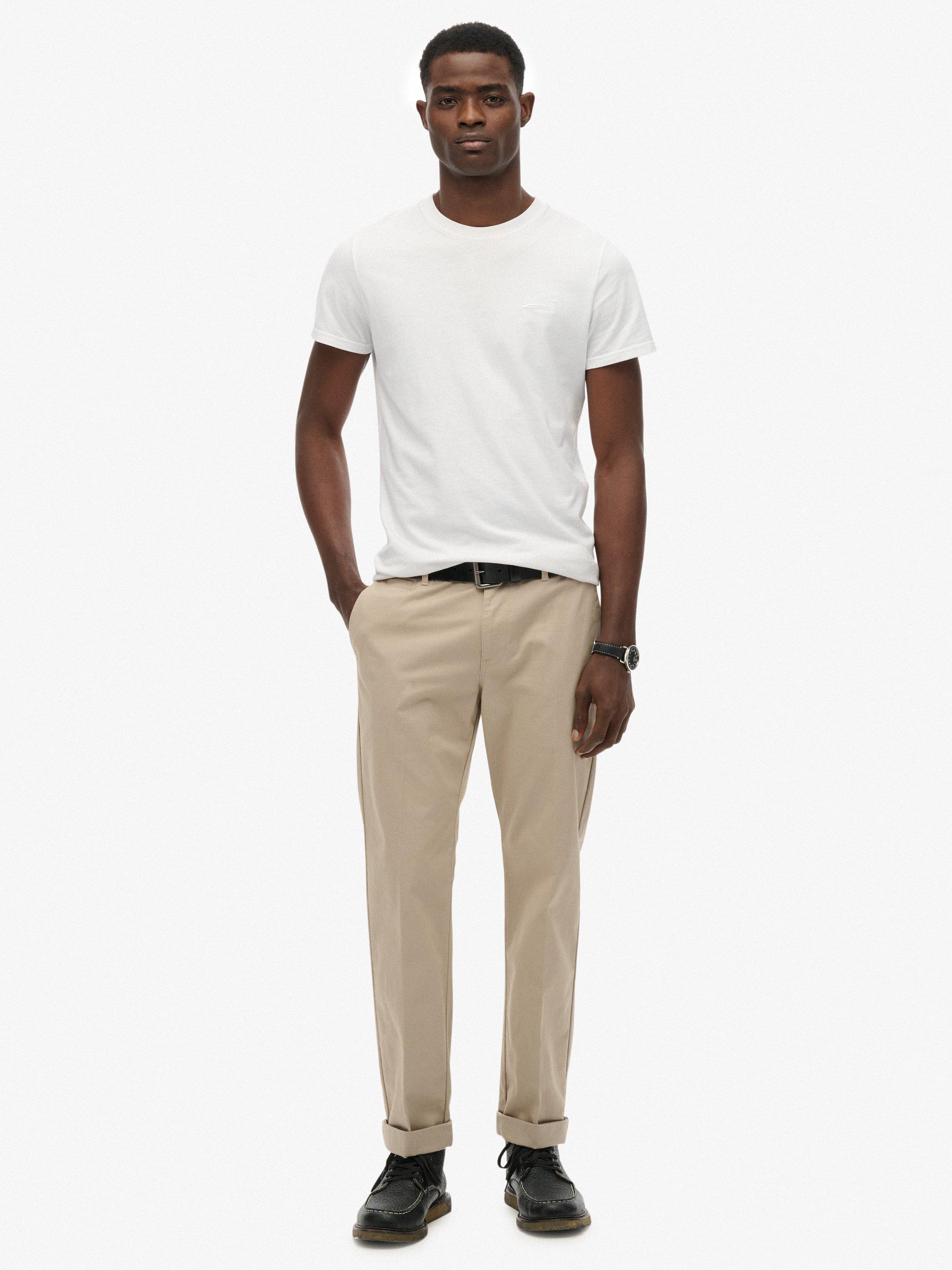 Product image 1 of 6, which shows Superdry Straight Fit Chinos, Sandstone Brown, W31/L34