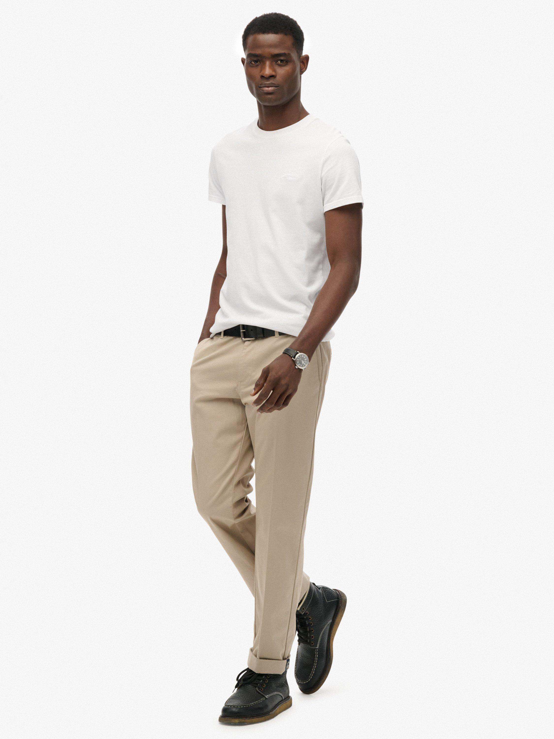 Product image 3 of 6, which shows Superdry Straight Fit Chinos, Sandstone Brown, W31/L34