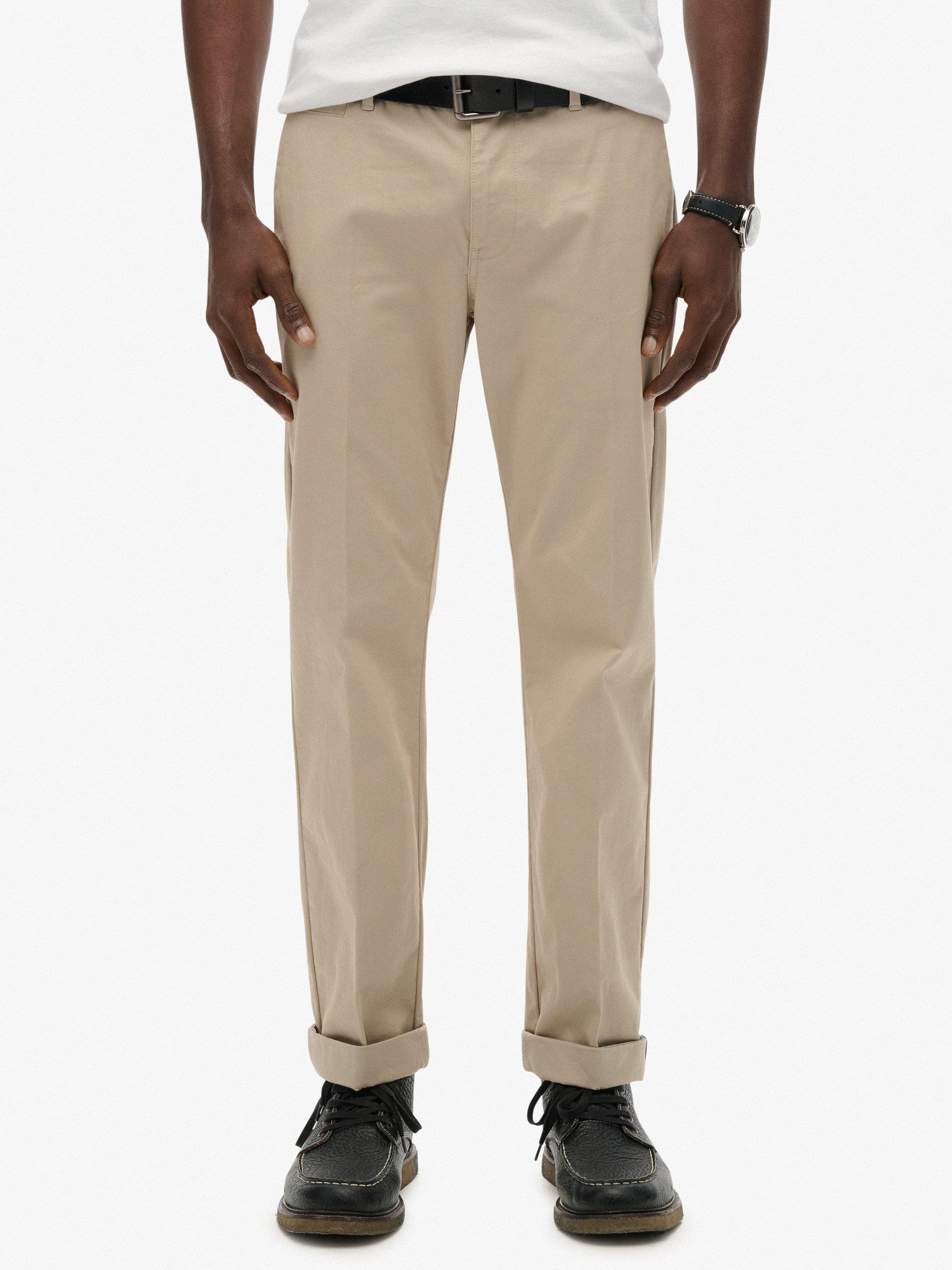 Product image 4 of 6, which shows Superdry Straight Fit Chinos, Sandstone Brown, W31/L34