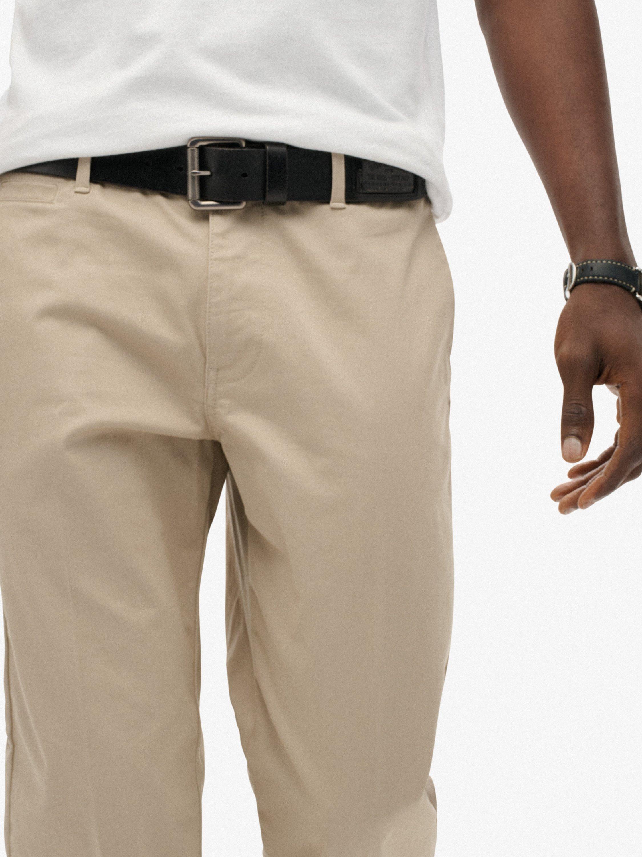 Product image 6 of 6, which shows Superdry Straight Fit Chinos, Sandstone Brown, W31/L34