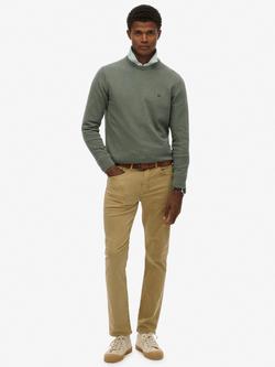 Superdry Straight Cotton Chinos, American Beige