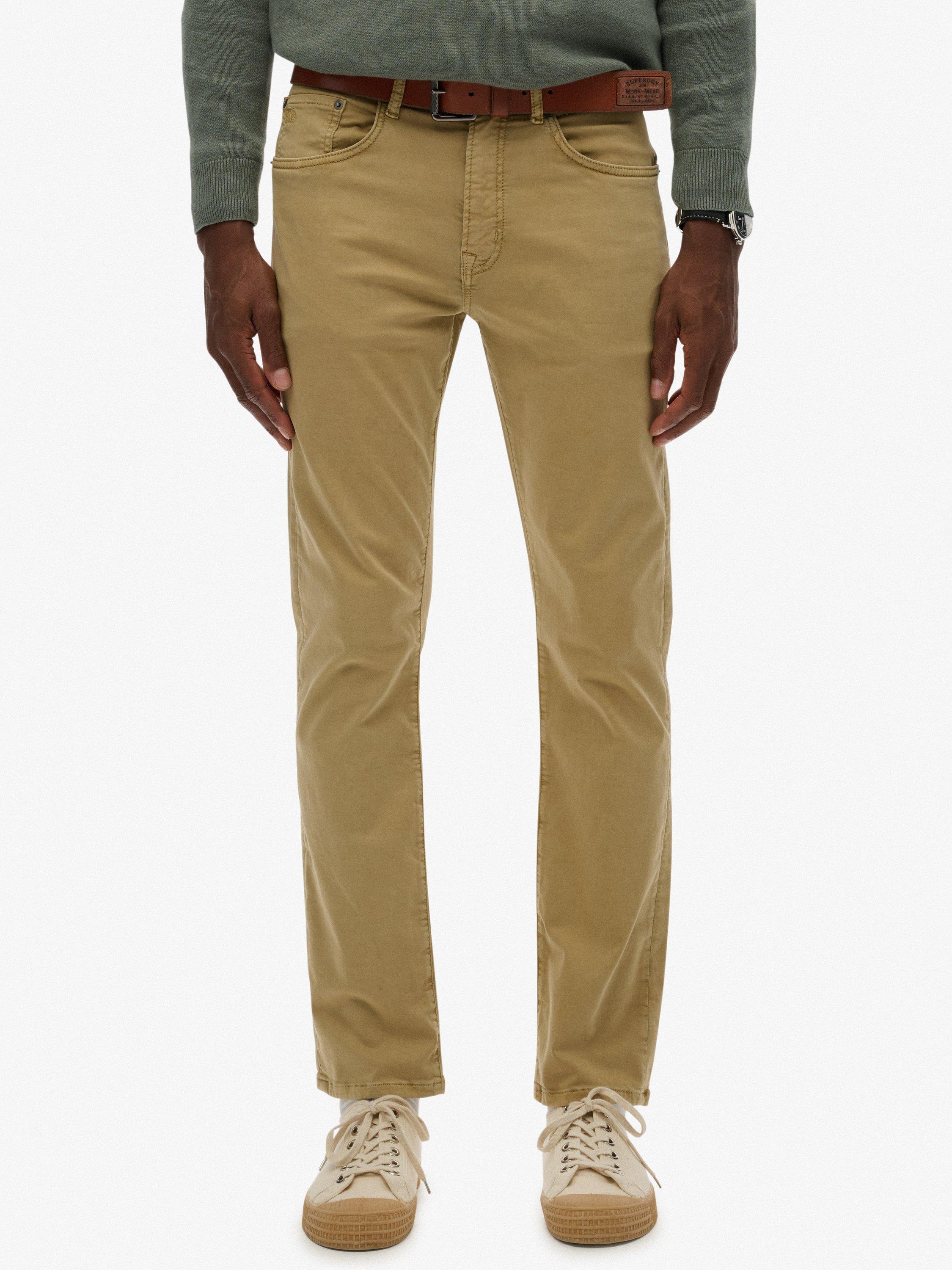 Product image 3 of 7, which shows Superdry Straight Cotton Chinos, American Beige, W33/L34