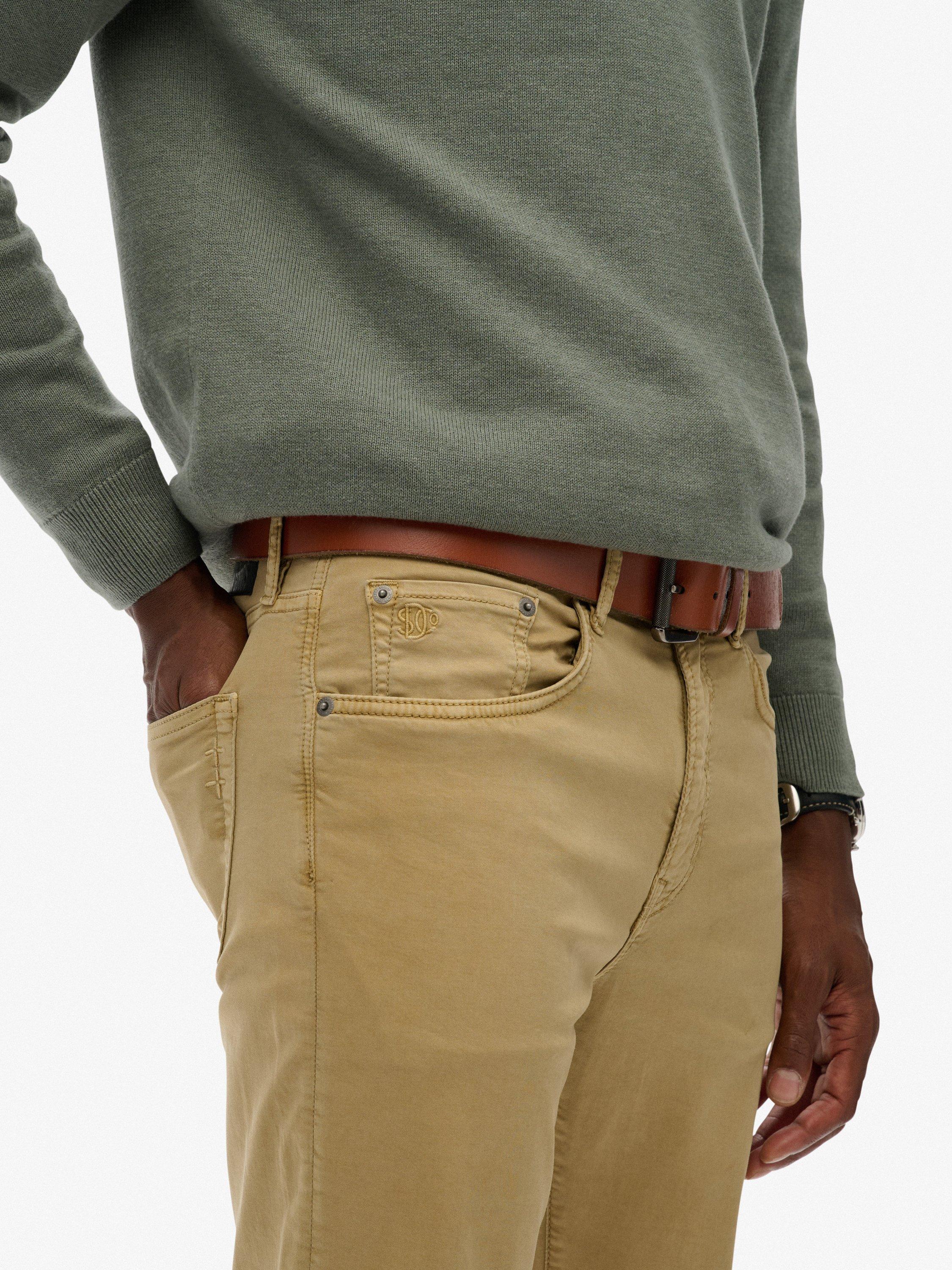 Product image 4 of 7, which shows Superdry Straight Cotton Chinos, American Beige, W33/L34