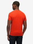 Superdry Organic Cotton Regular Fit Short Sleeve Logo T-Shirt, Orange Marl/Green
