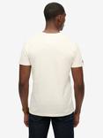 Superdry Cotton Athletic Embossed Relaxed Fit Short Sleeve Logo T-Shirt, Bone White