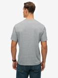 Superdry Cotton Regular Fit Short Sleeve Logo T-Shirt, Athletic Grey Marl