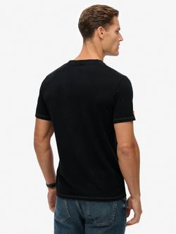 Superdry Auto Logo Relaxed Fit Cotton T-Shirt, Jet Black - view 2, Jet Black