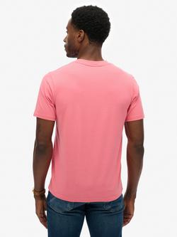 Superdry Outdoor Stripe Logo Relaxed Cotton T-Shirt, Desert Rose Pink - view 2, Desert Rose Pink