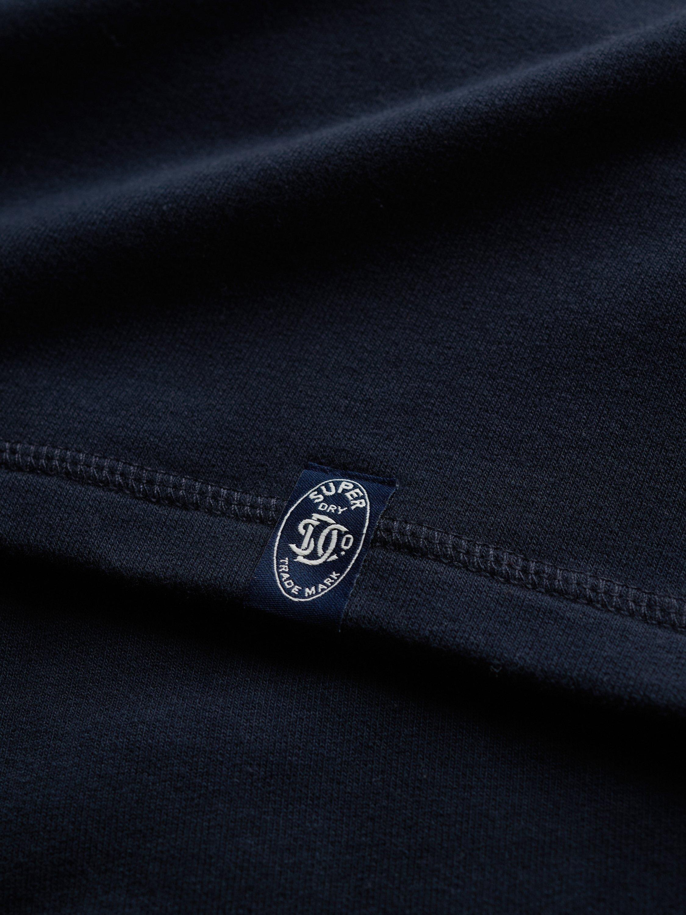 Product image 5 of 5, which shows Superdry Cotton Regular Fit Long Sleeve Grandad Top, Eclipse Navy, XXL