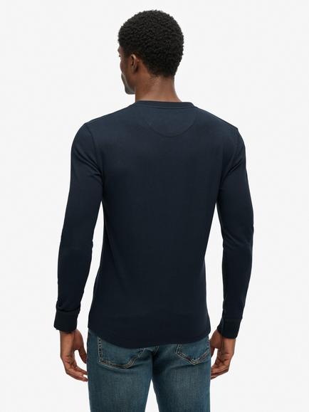 Superdry Classic Essential Grandad Top - view 2, Eclipse Navy