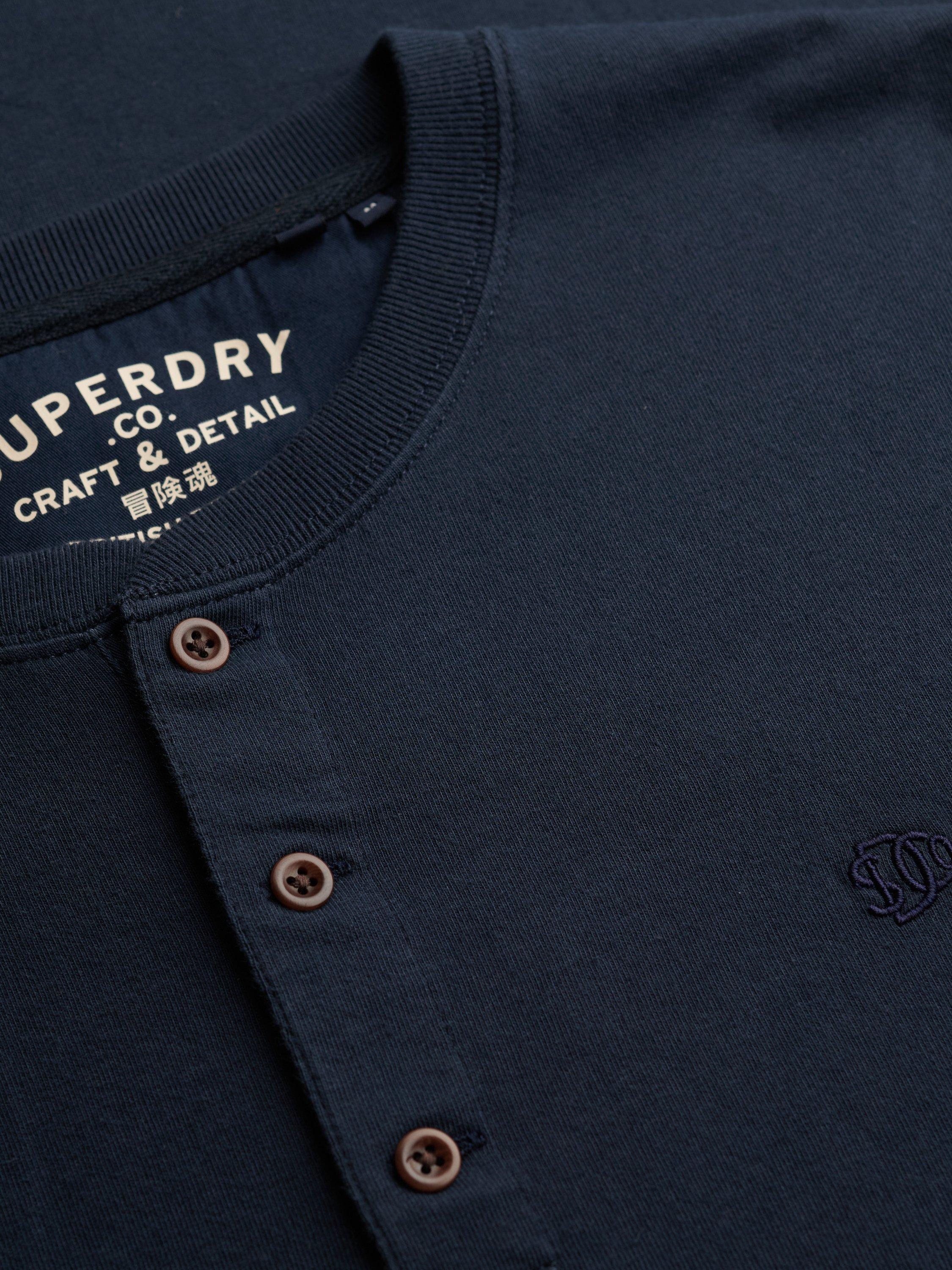 Product image 6 of 11, which shows Superdry Classic Essential Grandad Top, Eclipse Navy, S